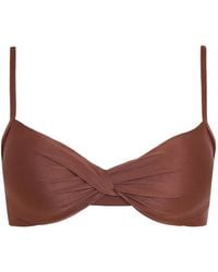 Lygia & Nanny - Top de bikini Cassis con frente retorcido - Lyst
