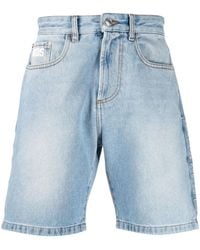 Gcds - Logo-Patch Denim Shorts - Lyst