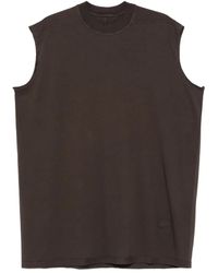Rick Owens - Raw-Edge Sleeveless T-Shirt - Lyst