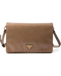 Prada - Sac Porté Épaule Médium En Cuir - Lyst