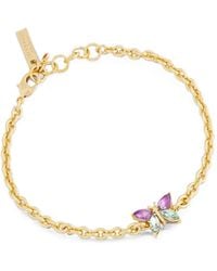 Kurt Geiger - Crystal-Butterfly Cable-Link Bracelet - Lyst