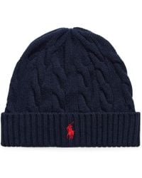 Polo Ralph Lauren - Cable-Knit Wool-Cashmere Beanie - Lyst