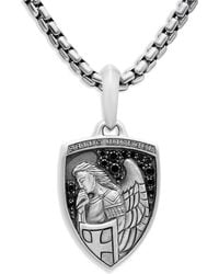 David Yurman - Sterling St. Michael Diamond Amulet (26Mm) - Lyst