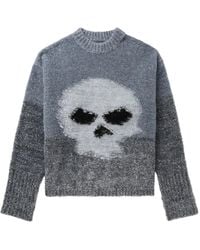 ERL - Skull-Embellishment Crew-Neck Sweater - Lyst