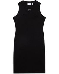 Off-White c/o Virgil Abloh - Logo-Embroidered Mini Dress - Lyst