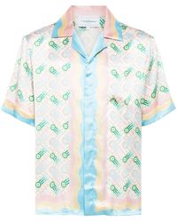 Casablancabrand - Ping Pong Silk Shirt - Lyst