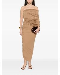 GIUSEPPE DI MORABITO - One-Shoulder Ruched Midi Dress - Lyst