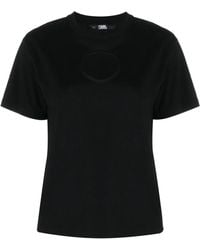 Karl Lagerfeld - Uitgesneden T-Shirt - Lyst