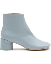 MM6 by Maison Martin Margiela - 65 Leather Ankle Boots - Lyst