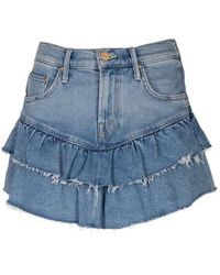 Mother - Ruffle My Feathers Frayed Mini Skirt - Lyst
