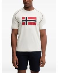 Napapijri - Reflect Logo-Patch Contrast-Stitch T-Shirt - Lyst