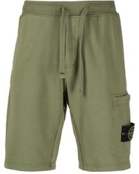 Stone Island - Pantalones cortos de chándal con parche del logo - Lyst