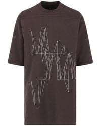 Moncler - X Rick Owens Embroidery Logo-Patch T-Shirt - Lyst