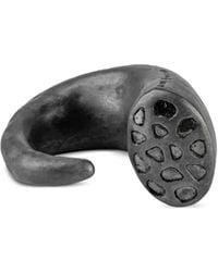 Parts Of 4 - Giant Horn Ring Aus Oxidiertem Silber Mit Diamanten - Lyst