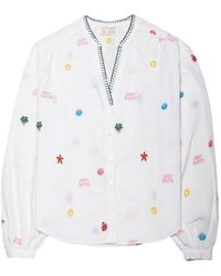 MC2 Saint Barth - Liona Blouse Met Borduurwerk - Lyst