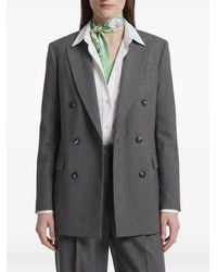 SUTTON NEW YORK - Double-Breasted Buttoned Blazer - Lyst