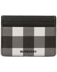 Burberry - Exaggerated-Check Leather Card Case - Lyst