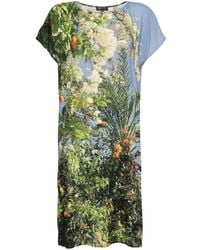 agnès b. - L'oranger-print Short-sleeved Dress - Lyst