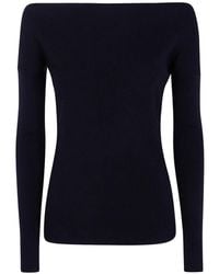 P.A.R.O.S.H. - Off-Shoulder Ribbed-Knit Sweater - Lyst