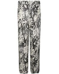 PT Torino - Floral-Print Wide-Leg Trousers - Lyst