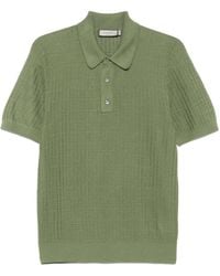 Canali - Strukturiertes Poloshirt - Lyst