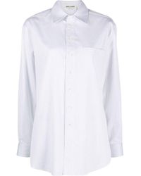 Saint Laurent - Striped Long-sleeve Shirt - Lyst