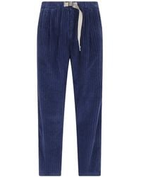 White Sand - Belted Corduroy Trousers - Lyst