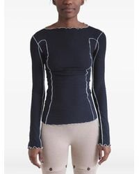 Baserange - Ruffle-Trim Long-Sleeve T-Shirt - Lyst