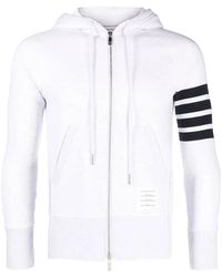 Thom Browne - Classic Loopback 4-Bar Zip Up Hoodie - Lyst