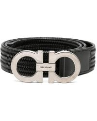 Ferragamo - Gancini Woven Belt - Lyst
