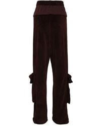 OPEN YY - Velours-Cargohose mit gerolltem Bund - Lyst