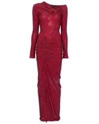 Miron - Crystal-Embellished Flower-Accent Maxi Dress - Lyst
