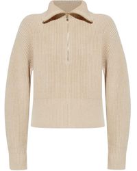Max Mara - Ribbed Zip-Neck Sweater - Lyst