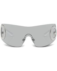 Dolce & Gabbana - Re-edition Shield-frame Sunglasses - Lyst