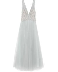Costarellos - Maxikleid mit V-Ausschnitt - Lyst
