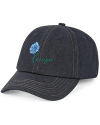 KENZO - Logo-Embroidered Denim Baseball Cap - Lyst