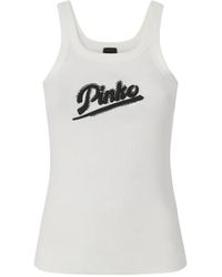 Pinko - Logo-Embroidered Tank Top - Lyst