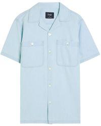Drake's - Short-Sleeve Camp-Collar Cotton Shirt - Lyst