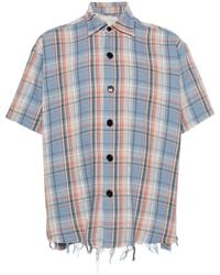 Greg Lauren - Plaid-check Cotton Shirt - Lyst