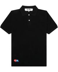 COMME DES GARÇONS PLAY - X Invader Pixel-Heart Polo Shirt - Lyst