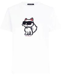 KARL LAGERFELD - Ikon Choupette T-Shirt - Lyst