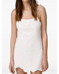 Pink - Minikleid mit geschnürten Trägern - Lyst