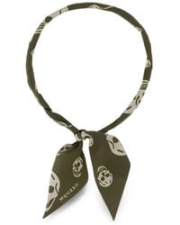 McQueen - Seidenschal Mit Totenkopf-Print - Lyst