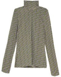 Maliparmi - Geometric-Pattern Turtleneck Top - Lyst