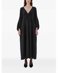 Another Tomorrow - Empire-Waist Bishop-Sleeve Maxi Dress - Lyst