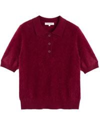Chinti & Parker - Brushed-Finish Short-Sleeve Polo Top - Lyst