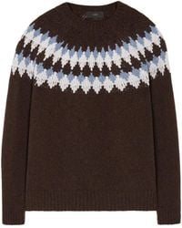 Alanui - Fair Isle Intarsia-Knit Wool Sweater - Lyst
