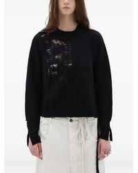 Ann Demeulemeester - Pull En Laine À Effet Usé - Lyst