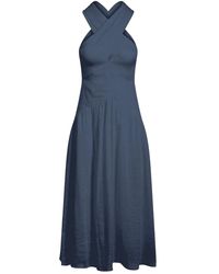 knee length dresses for ladies Verena Dress in Navy