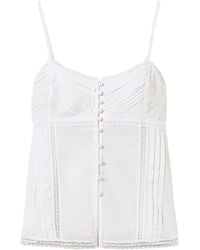 Twinset - Top sin mangas con detalles de encaje - Lyst